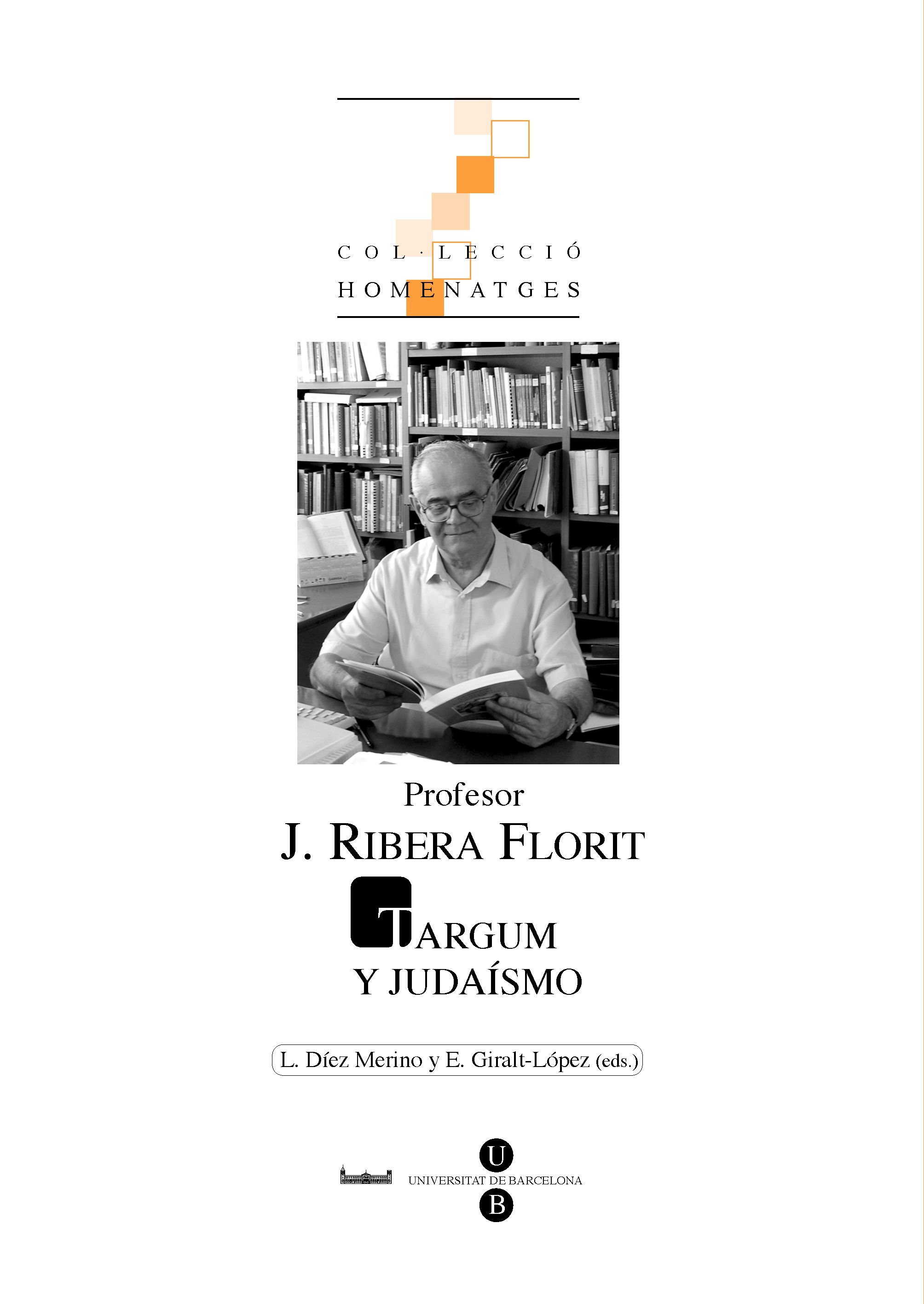 Targum y judaísmo. Profesor J. Ribera Florit