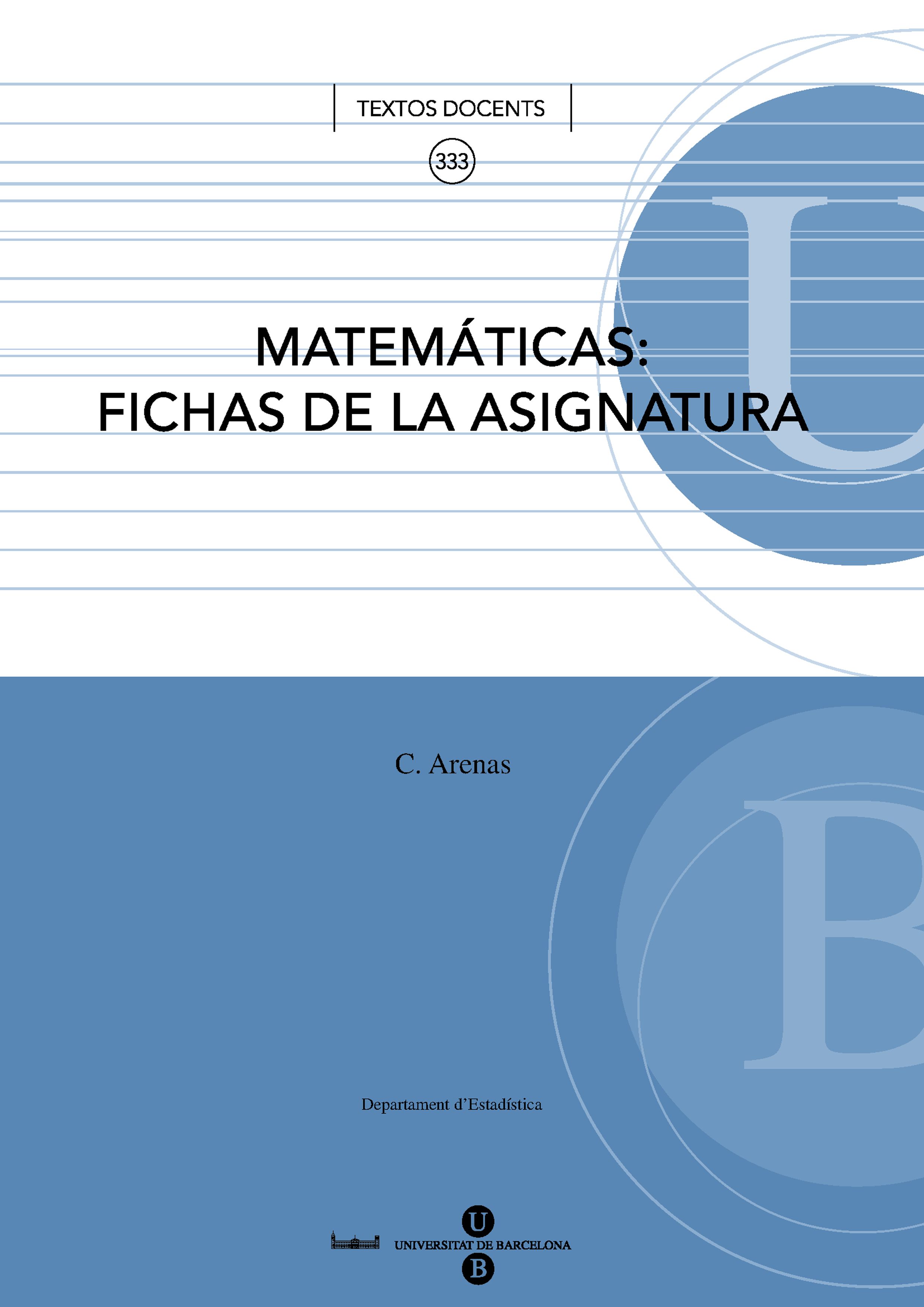 Matemáticas: fichas de la asignatura