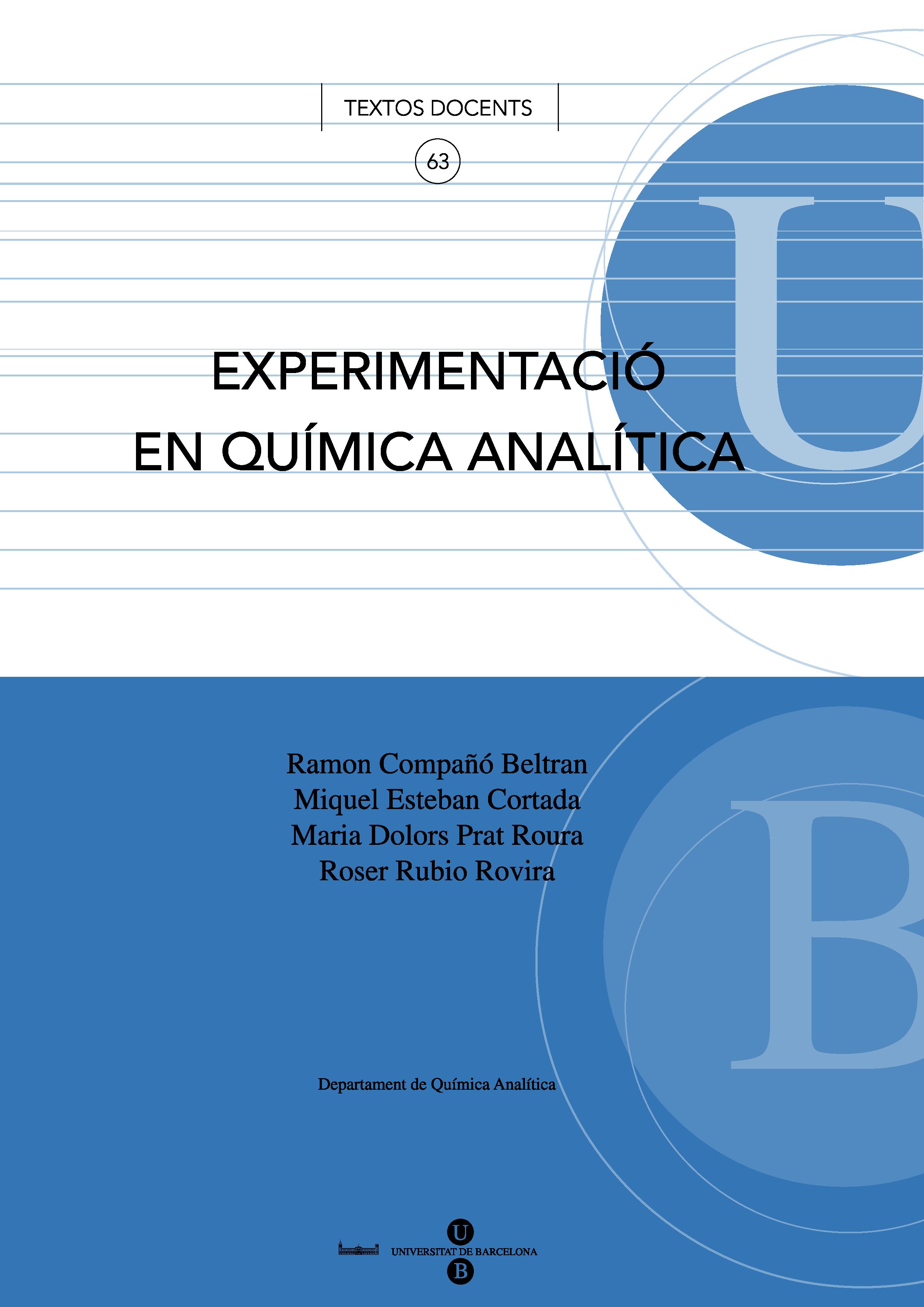 Experimentació en Química Analítica