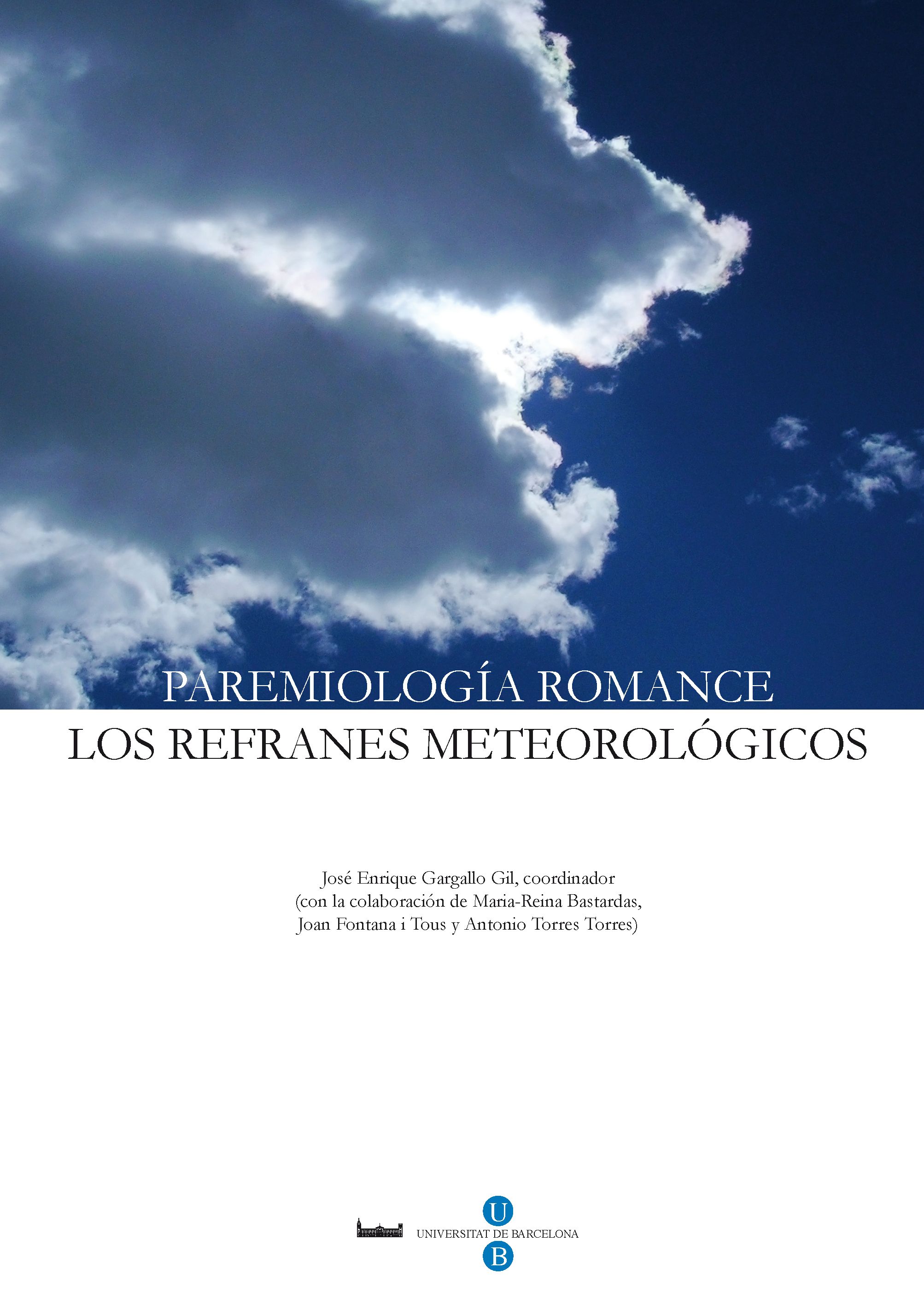 ParemiologÃ­a romance: Los refranes meteorolÃ³gicos