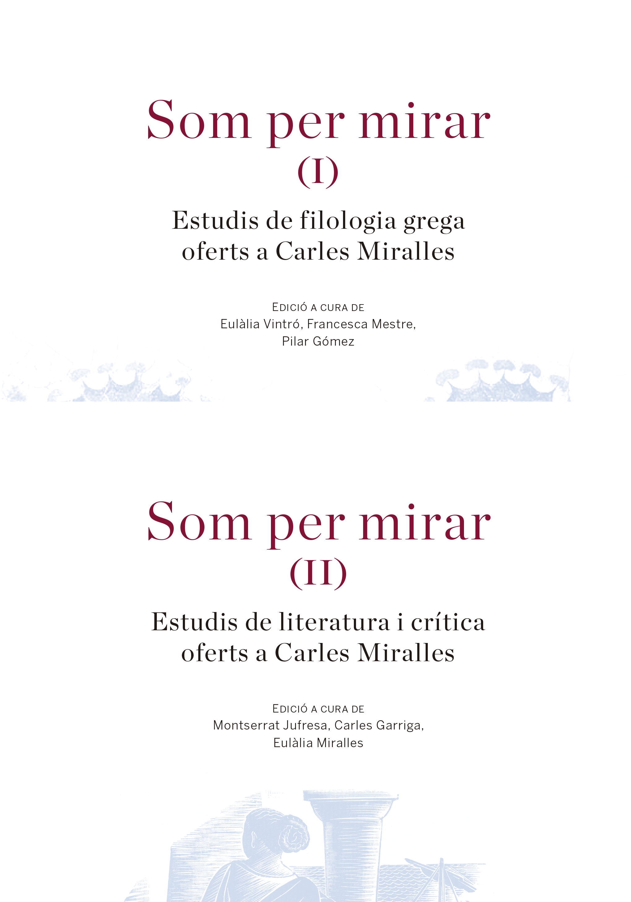 Som per mirar. Estudis de literatura i crítica oferts a Carles Miralles