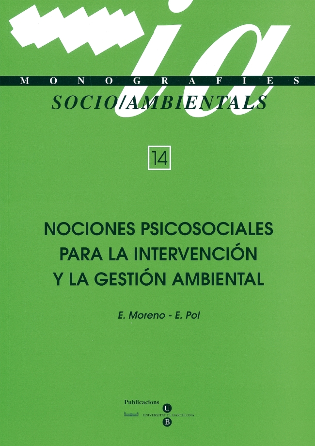 Nociones psicosociales para la intervenciÃ³n y la gestiÃ³n ambiental (eBook)