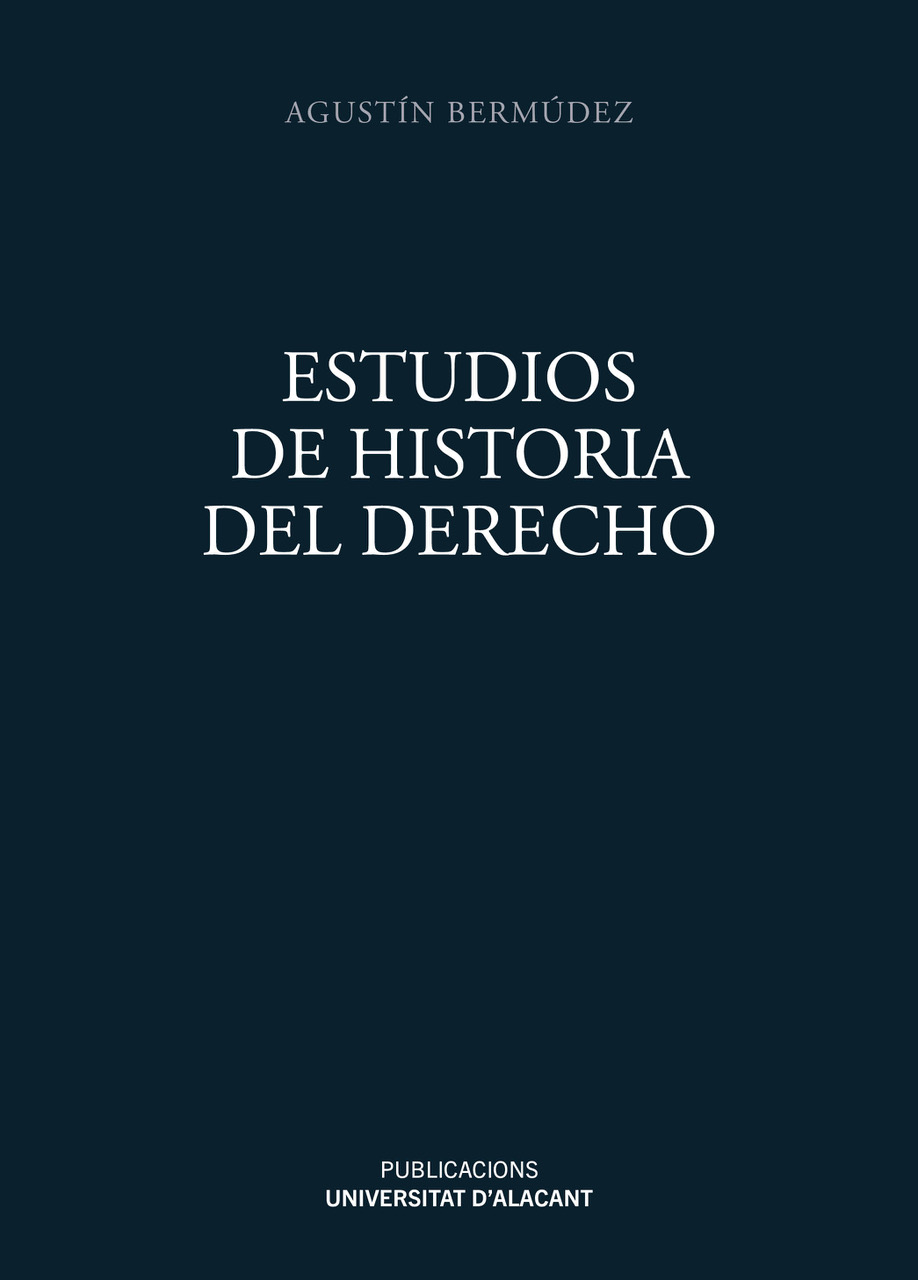 Estudios de Historia del derecho