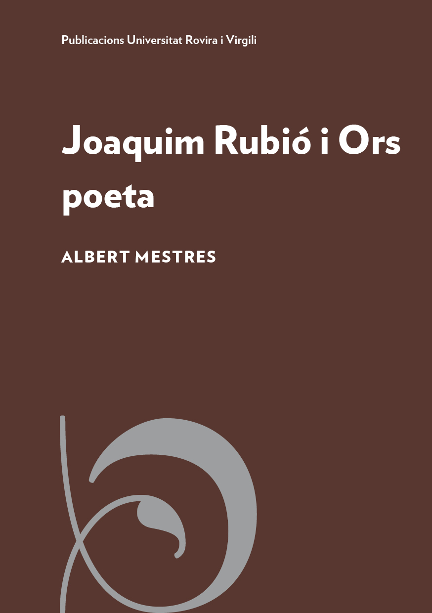 Joaquim RubiÃ³ i Ors poeta