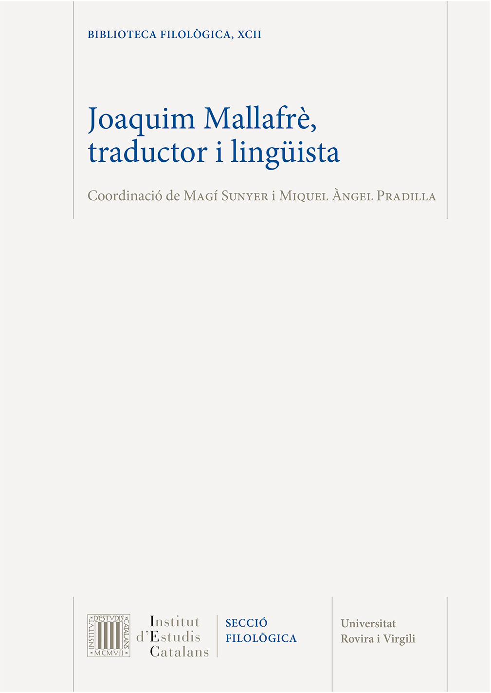 Joaquim MallafrÃ¨, traductor i lingÃ¼ista