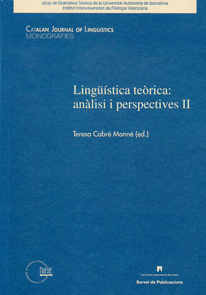 LingÃ¼stica teÃ²rica: anÃ lisi i perspectives II