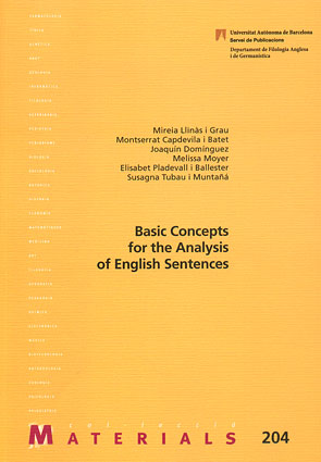 Basic Concepts for the Analysis of English Sentences