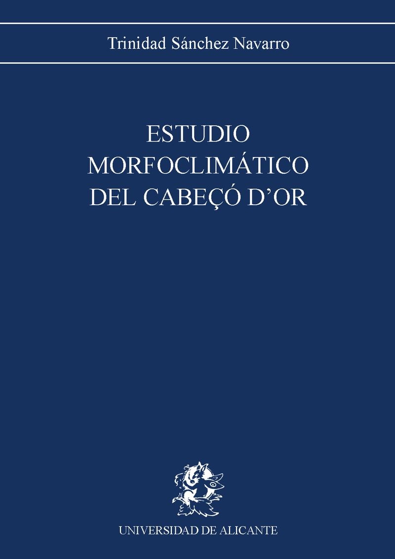 Estudio morfoclimÃ¡tico del CabeÃ§Ã³ d