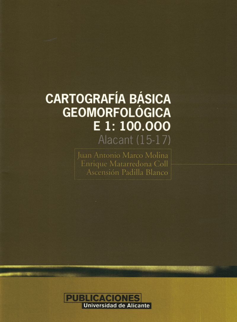 Cartografía básica geomorfológica, E 1:100.000