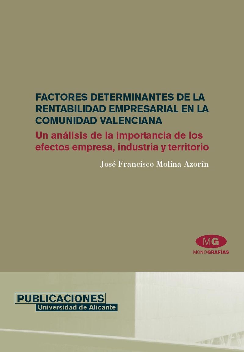 Factores determinantes de la rentabilidad empresarial en la Comunidad Valenciana