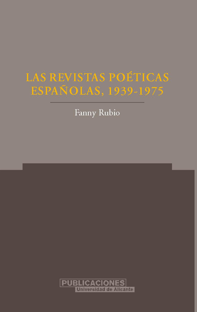 Las revistas poéticas españolas, (1939-1975)