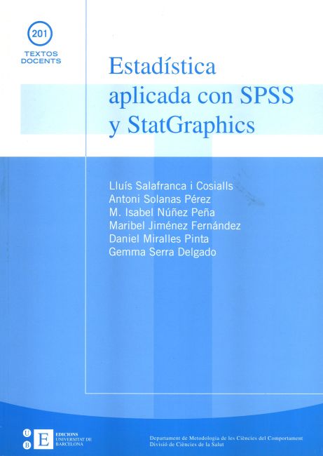 EstadÃ­stica aplicada con SPSS y StatGraphics