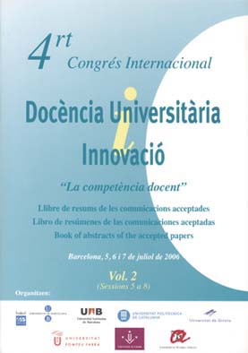 4rt CongrÃ©s Internacional DocÃ¨ncia UniversitÃ ria InnovaciÃ³ Vol 2