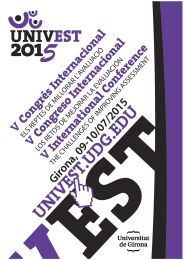 V Congrés Internacional UNIVEST?15
