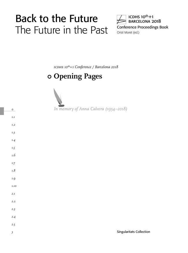 Back to the Future. The Future in the Past. Conference Proceedings Book (eBook)