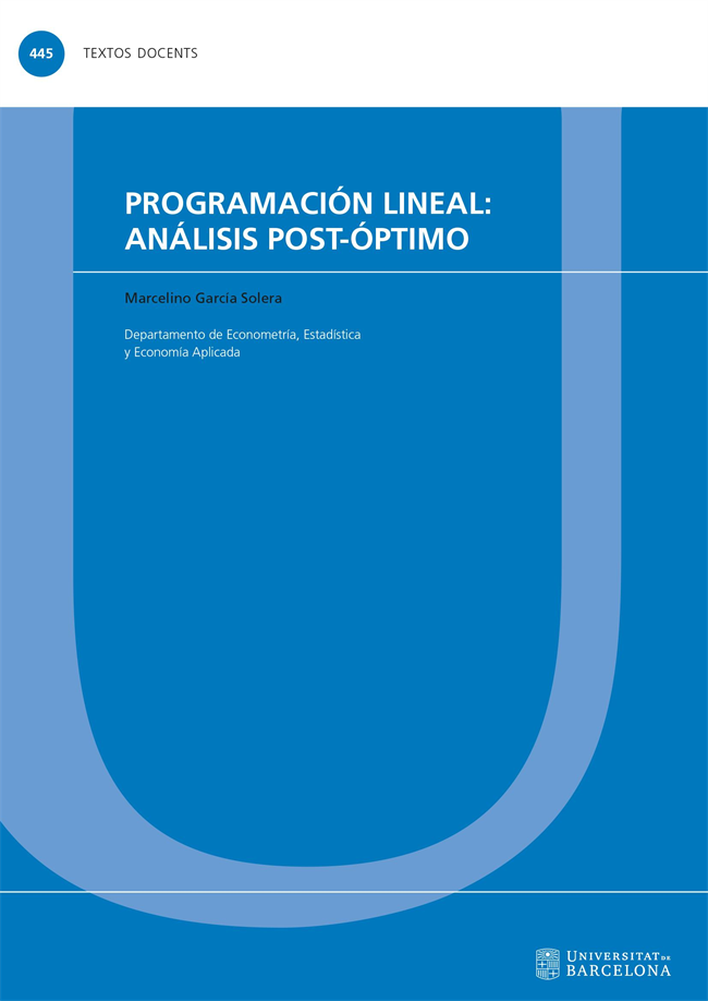 Programación lineal: análisis post-óptimo