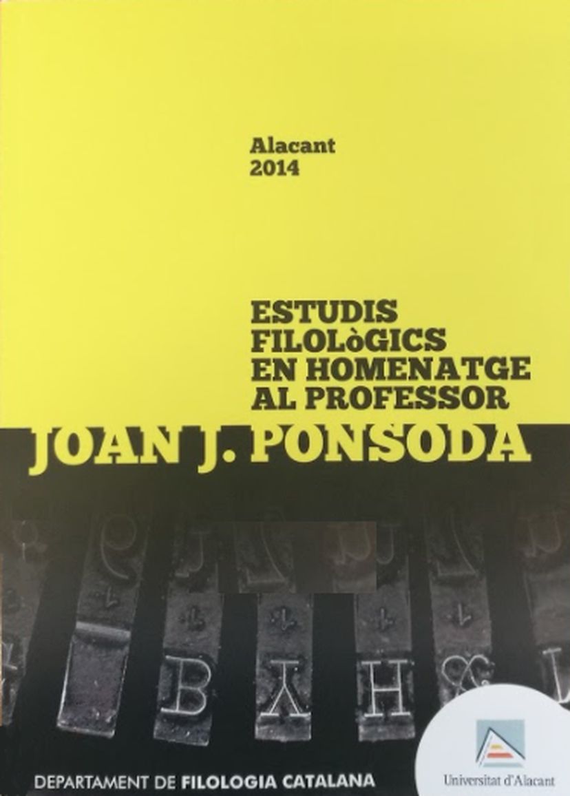 Estudis filològics en homenatge a Joan Ponsoda