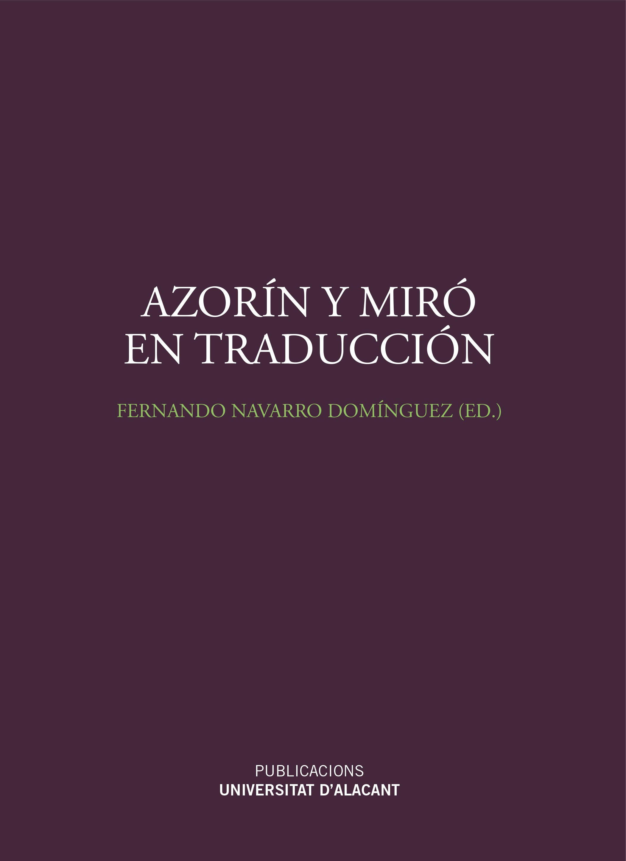 AzorÃ­n y MirÃ³ en traducciÃ³n