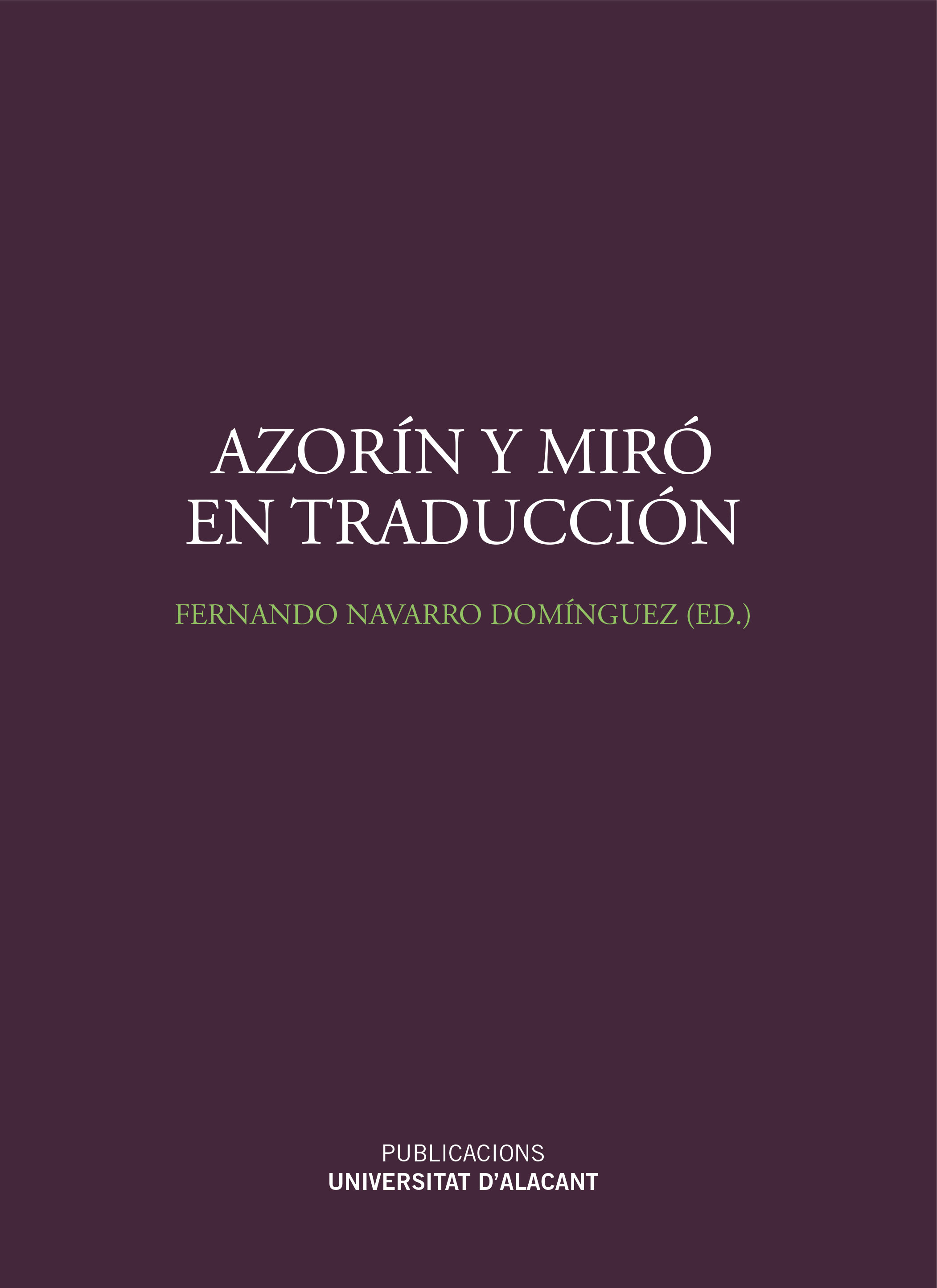 Azorín y Miró en traducción