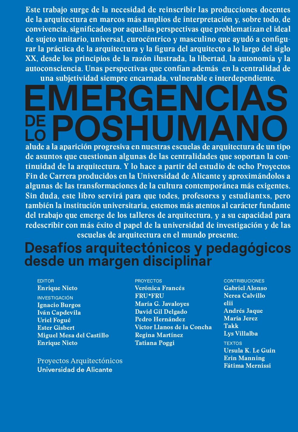 Emergencias de lo poshumano