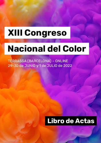 XIII Congreso Nacional del Color : Terrassa (Barcelona) - online, 29-30 de junio y 1 de julio de 2022