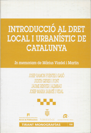 Introducció al dret local i urbanístic de Catalunya